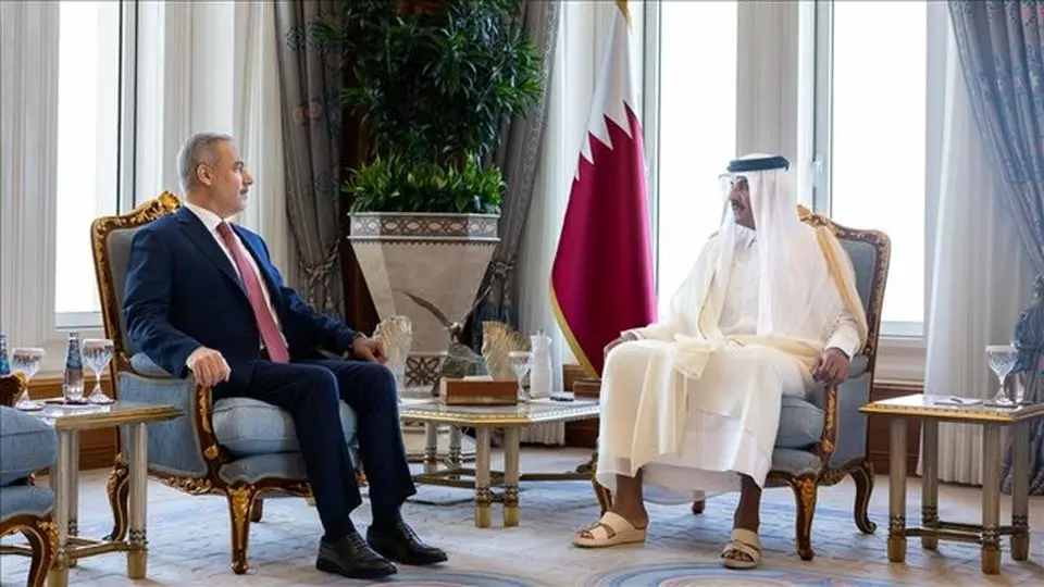امیر قطر و فیدان درباره غزه و سوریه گفتگو کردند 