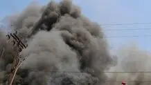 آتش سوزی انبار کارتن در آبادان