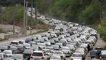 ترافیک سنگین در محور چالوس 