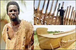 کشتی نوح قلابی را مردم آتش زدند

