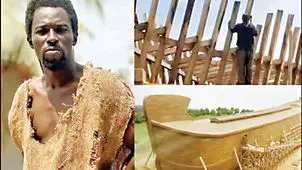 کشتی نوح قلابی را مردم آتش زدند

