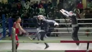 رقص مازندرانی ها بر رینگ بوکس+ ویدئو