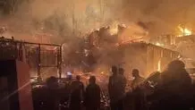 حادثه آتش‌سوزی در شهرک زیارتی امام‌زاده ابراهیم شفت/ خسارت گسترده بر ۴۵ واحد مسکونی و تجاری + ویدیو