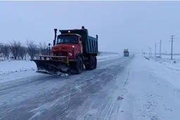 مسدود شدن محور شهمیرزاد به کیاسر به دلیل کولاک