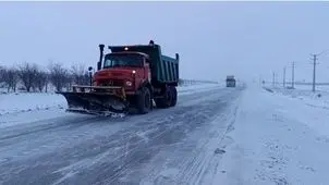 مسدود شدن محور شهمیرزاد به کیاسر به دلیل کولاک