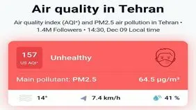شاخص آلودگی هوای تهران دوباره بالا رفت!