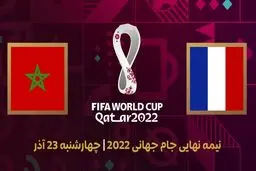 پوستر رسمی فیفا برای جدال فرانسه - مراکش