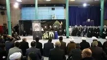 تصاویری جدید از برادر سید حسن خمینی در مراسم تشییع روحانی معروف/ عکس

