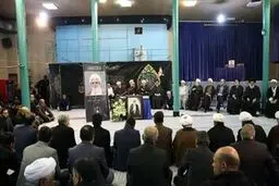 تصاویری جدید از برادر سید حسن خمینی در مراسم تشییع روحانی معروف/ عکس

