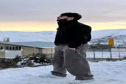 ماشاریپوف در برف ایران+ عکس