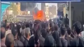 آتش‌سوزی نزدیک مرقد امام هفتم (ع) در عراق+ویدئو