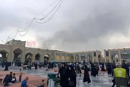 مشاهده دود غلیظ حوالی حرم امام رضا + عکس
