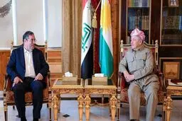 هیأت ایرانی در اقلیم کردستان؛ گفت‌وگوی نزدیک با مسعود بارزانی