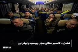 تبادل ۴۱۰ اسیر جنگی میان روسیه و اوکراین