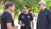 مربی وحید هاشمیان در تمرینات پرسپولیس حاضر شد