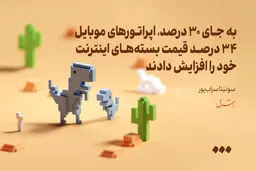 به جای ۳۰ درصد، اپراتورها موبایل ۳۴ درصد قیمت بسته‌های اینترنت خود را افزایش دادند