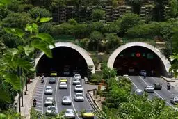 باند جنوبی تونل رسالت امشب مسدود است 