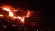 هیچ مصدومی نداشتیم / حریق تا یک ساعت دیگر تمام می‌شود/ علت آتش‌سوزی ساختمان هتلینگ کنار بیمارستان بود/ویدئو

