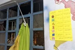 تصاویری از خسارت‌های وارد شده به یک مدرسه در خیابان ایران در پی حملات آمریکا و اسرائیل 