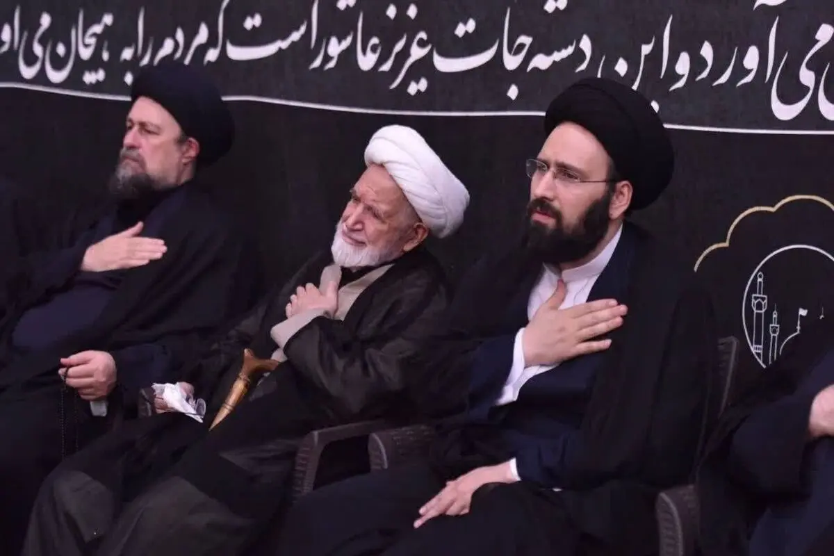 مهدی کروبی در مراسم عزاداری حرم امام خمینی (ره) شرکت کرد + عکس 
