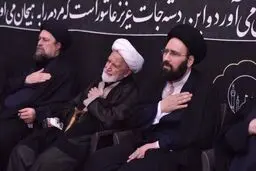 مهدی کروبی در مراسم عزاداری حرم امام خمینی (ره) شرکت کرد + عکس 