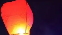 بالن آرزوها باعث آتش‌سوزی شد

