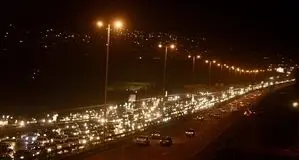 ترافیک سنگین در جاده چالوس