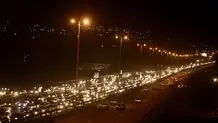 ترافیک سنگین در جاده چالوس
