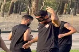 چالش جدید پورعلی گنجی در تمرینات پرسپولیس+ عکس