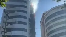 آتش سوزی برج زمرد تبریز مهار شد+ فیلم
