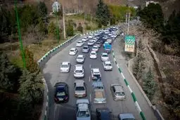 ترافیک سنگین در آزادراه تهران - شمال

