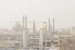قم در محاصره گرد و غبار+ویدئو
