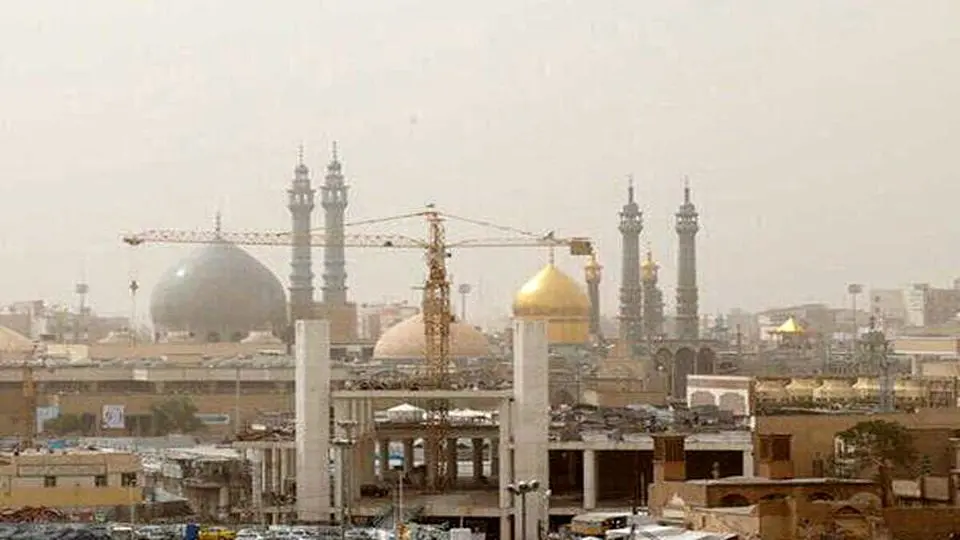 قم در محاصره گرد و غبار+ویدئو