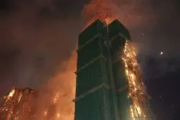 ۲۷۹ نفر مفقود آتش سوزی مهیب هنگ کنگ+ ویدئو