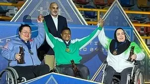دختر پاراوزنه بردار ایران صاحب مدال برنز جهانی شد

