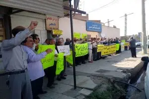 تجمع اعتراضی بازنشستگان کارگری در شوش