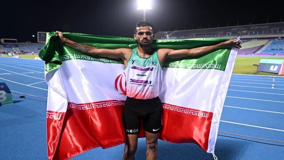 علی امیریان در دوی ۸۰۰ متر بازی‌های کشورهای اسلامی طلایی شد