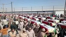  ورود پیکر ۴۰ شهید تازه تفحص‌شده از مرز شلمچه 