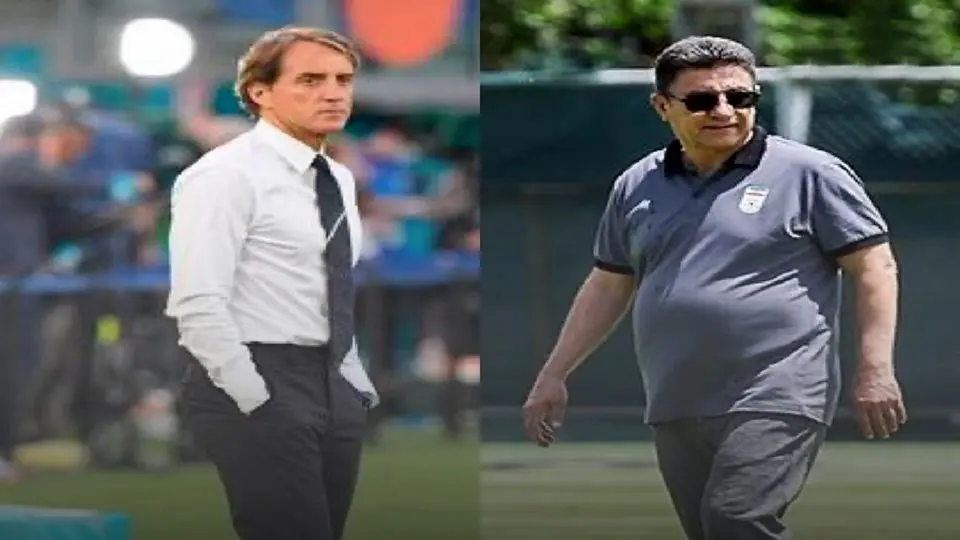 خشم مدیر رسانه‌ای تیم فوتبال از مقایسە اندام قلعەنویی و مانچینی

