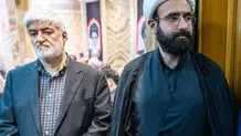 پسر روحانی شهید علی لاریجانی در کنار دایی‌اش علی مطهری + عکس