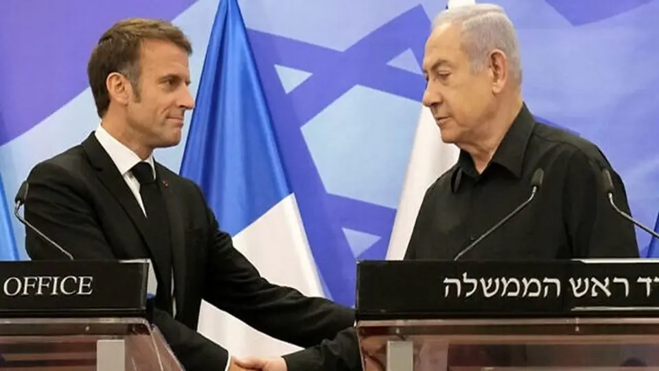 واکنش نتانیاهو به درخواست ماکرون برای توقف کشتار غیرنظامیان/ مسئولیت آسیب دیدن غیرنظامی‌ها با حماس است نه با اسرائیل

