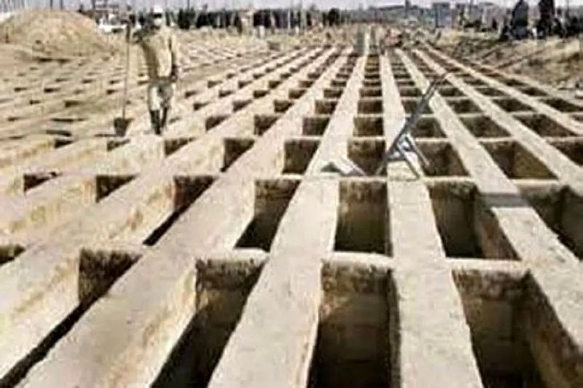 تدفین پیکر شهدا در قطعه ۴۲ بهشت زهرا (س)