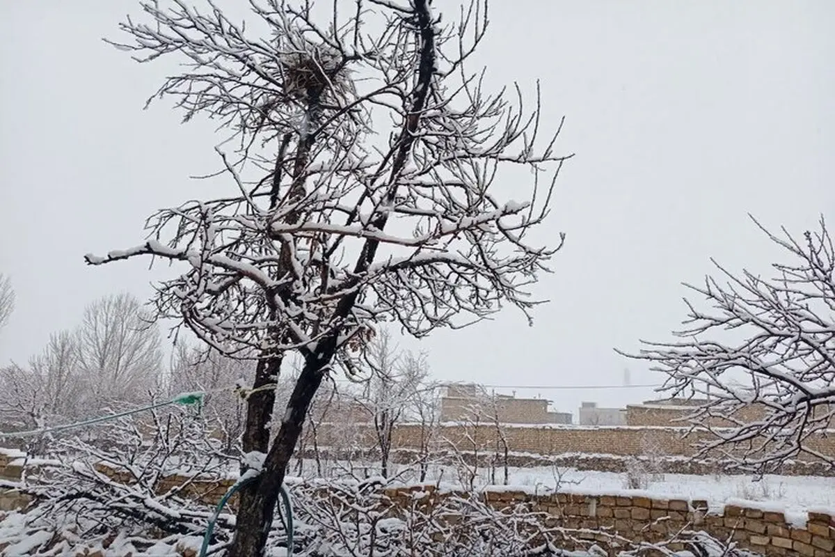 برف بهاری در بخش هایی از اصفهان+عکس