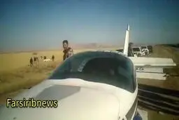 برخورد پرنده با هواپیمای آموزشی دردسرساز شد/ ویدیو