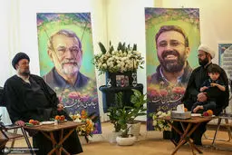 دیدار سیدحسن خمینی با خانواده علی لاریجانی + عکس