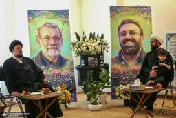 دیدار سیدحسن خمینی با خانواده علی لاریجانی + عکس