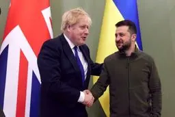 بوریس جانسون در کی‌یف با زلنسکی دیدار کرد