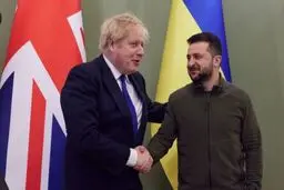 بوریس جانسون در کی‌یف با زلنسکی دیدار کرد