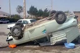 یک کشته بر اثر واژگونی وانت در محور کرمانشاه 
