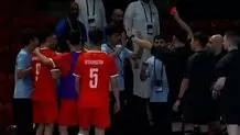 لحظات جنجالی دیدار فوتسال ایران مقابل افغانستان